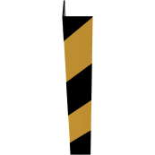 Crash guard angle | made of aluminium plate | indicating left | yellow / black